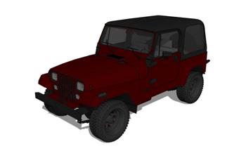 Jeep越野车汽车SU模型