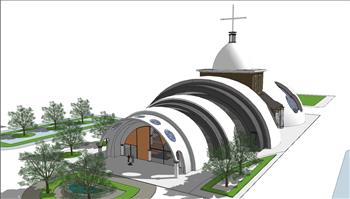 创意教堂建筑SU模型