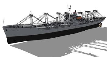 货轮轮船货船SU模型