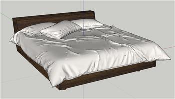 床铺三人床床铺SU模型