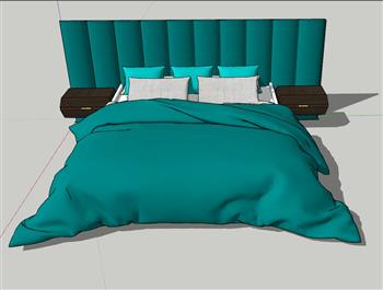 软床床铺双人床SU模型