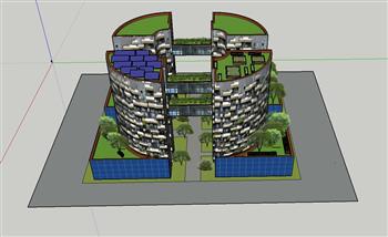 环保建筑住宅SU模型