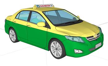 出租车taxiSU模型