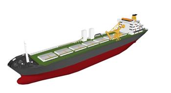 货船货轮船SU模型