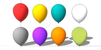 装饰气球SU模型