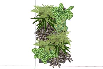 绿植植物墙装饰SU模型