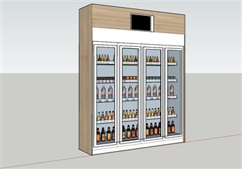 冷藏柜展示柜饮料柜SU模型