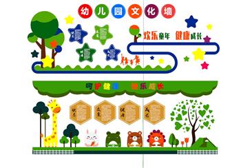 幼儿园文化墙宣传栏SU模型