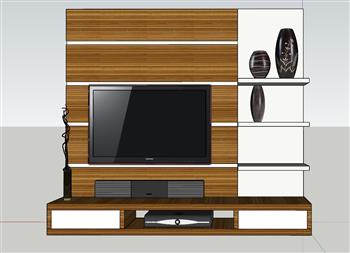 电视柜家具电视机SU模型