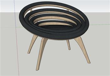 圆形椅子座椅坐凳su模型(ID27226)