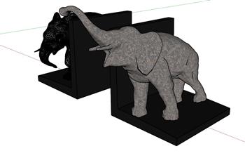 大象工艺品摆件su模型(ID27296)