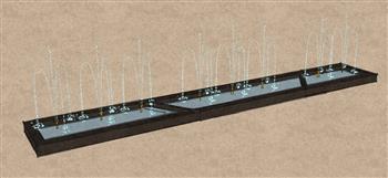 长方形喷泉水池SU模型