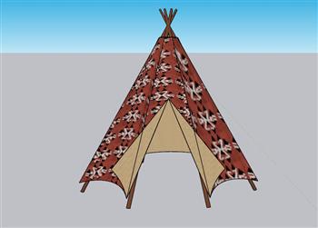儿童帐篷SU模型