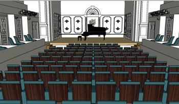 钢琴音乐会场模型(ID28654)SU模型