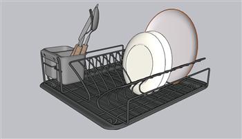晾碗架厨房道具SU模型