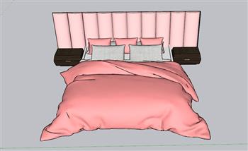 女儿床双人床床铺SU模型