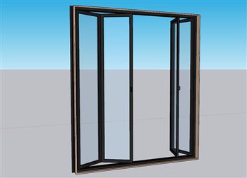 折叠门玻璃门SU模型