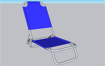 折叠躺椅SU模型