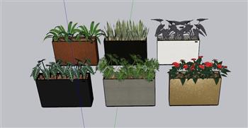 植物花箱SU模型