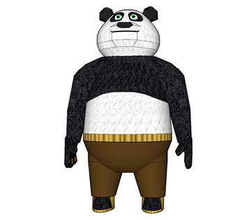 卡通熊猫SU模型