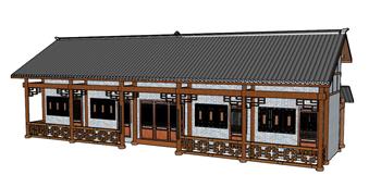 中式民房住宅SU模型