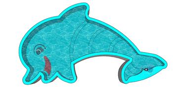 海豚游泳池SU模型