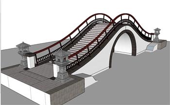 拱桥桥SU模型