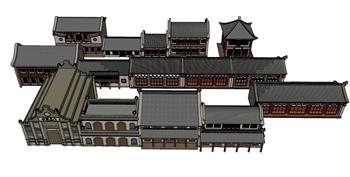 山西民居古建筑skp模型(ID30533)