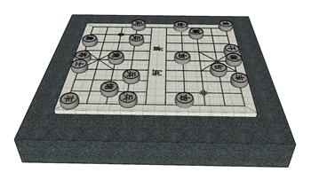草图大师景观象棋棋盘su模型(ID30694)