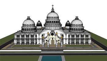 教堂建筑SU模型