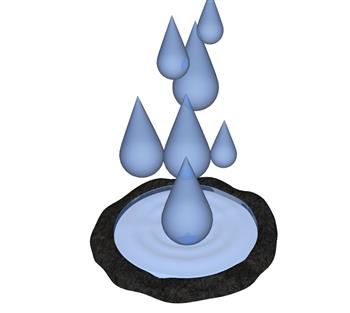 水滴雨滴雕塑SU模型