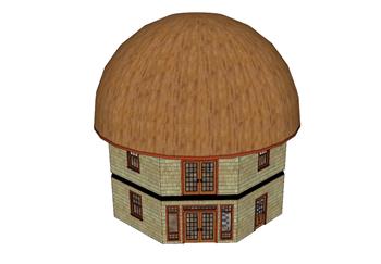 哈尼族住宅蘑菇房SU模型