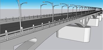 大桥桥梁SU模型