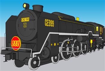 火车列车SU模型
