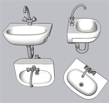 洗手池SU模型