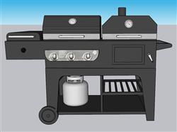 煤气烧烤架烧烤炉SU模型