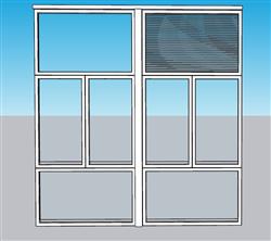 窗户玻璃窗SU模型
