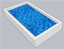 水池游泳池SU模型