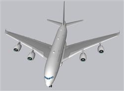 空客航班飞机SU模型
