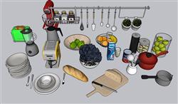 厨房道具集合SU模型