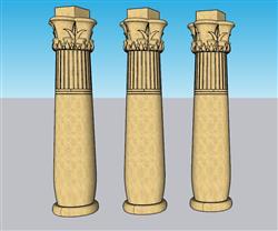 罗马柱柱子景观柱SU模型