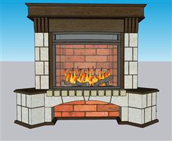 壁炉暖炉SU模型