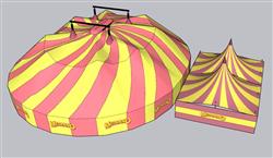 马戏团帐篷SU模型