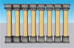 石柱罗马柱柱子SU模型