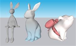 儿童玩具摆件小兔子小猪SU模型(ID35791)