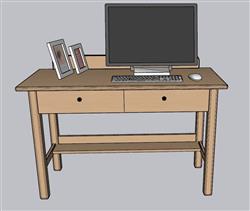 电脑桌书桌写字桌SU模型