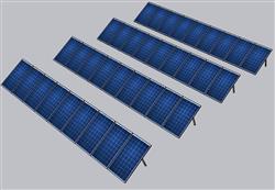 太阳能光伏板太阳能板SU模型