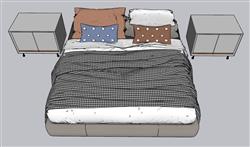 儿童床床铺双人床SU模型