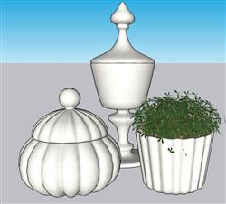 装饰花瓶花盆SU模型