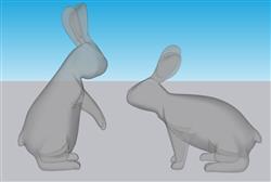兔子工艺品雕塑SU模型